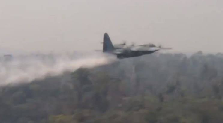 FAB usa aviões Hércules C-130 para combater incêndios na Amazônia