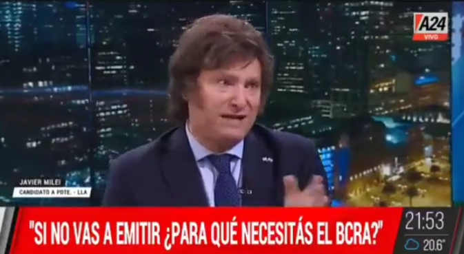 Vídeo: 'El Loco Milei' surta na TV e assusta jornalistas e telespectadores na Argentina