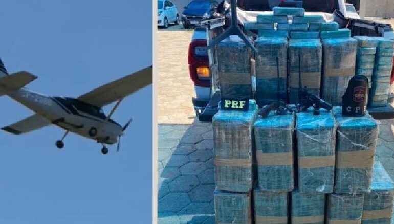 Ação da PF e PM-GO apreende 400 kg de cocaína em avião que pousou na fazenda de Leonardo