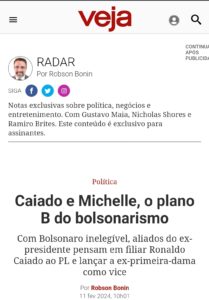 https://veja.abril.com.br/coluna/radar/caiado-e-michelle-o-plano-b-do-bolsonarismo/
